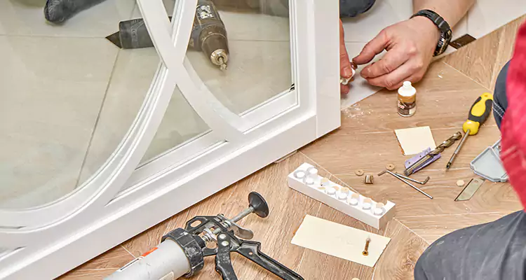 Interior Patio Door Casing Repair in Palm Springs, FL