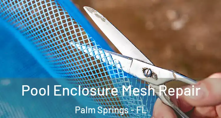  Pool Enclosure Mesh Repair Palm Springs - FL